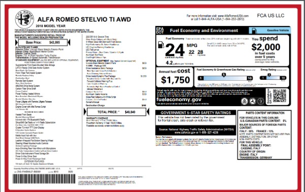 New 2018 Alfa Romeo Stelvio Ti Q4 for sale Sold at Alfa Romeo of Westport in Westport CT 06880 27