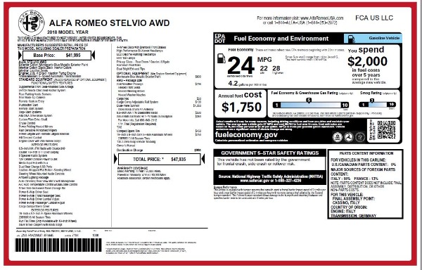 New 2018 Alfa Romeo Stelvio Q4 for sale Sold at Alfa Romeo of Westport in Westport CT 06880 26