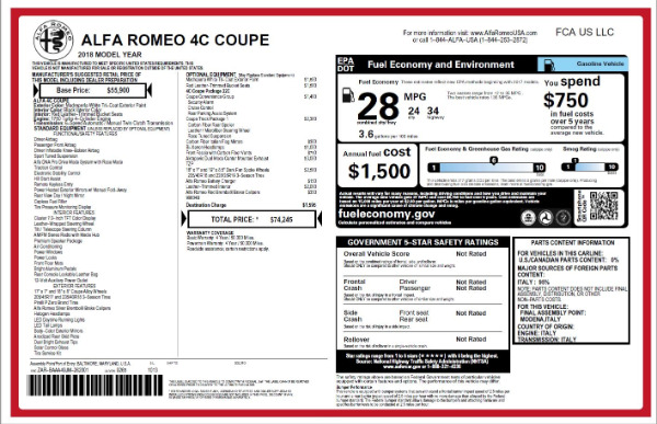 New 2018 Alfa Romeo 4C Coupe for sale Sold at Alfa Romeo of Westport in Westport CT 06880 26