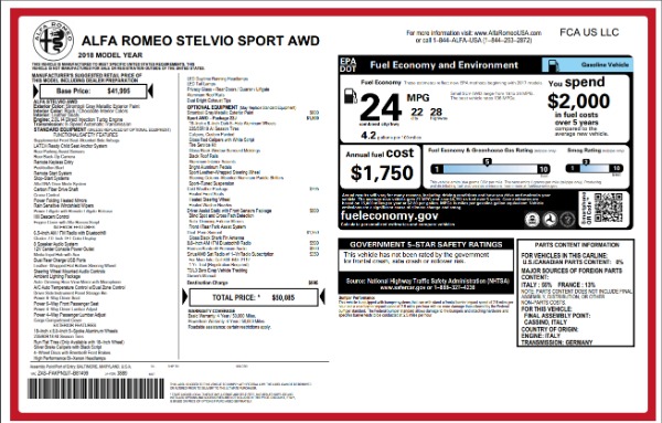 New 2018 Alfa Romeo Stelvio Sport Q4 for sale Sold at Alfa Romeo of Westport in Westport CT 06880 26