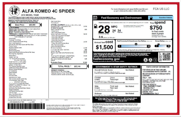 New 2018 Alfa Romeo 4C Spider for sale Sold at Alfa Romeo of Westport in Westport CT 06880 28