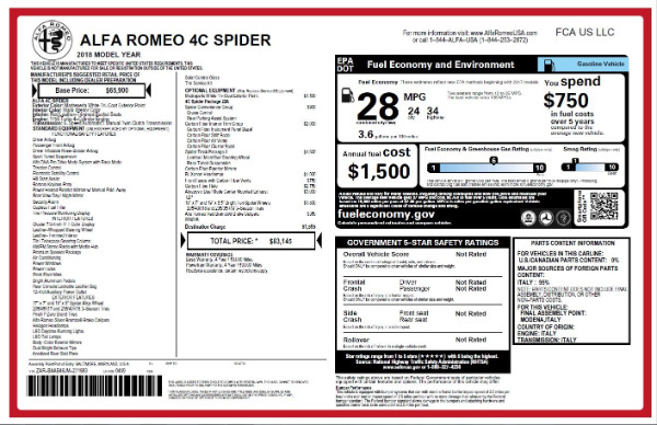 Used 2018 Alfa Romeo 4C Spider for sale Sold at Alfa Romeo of Westport in Westport CT 06880 28