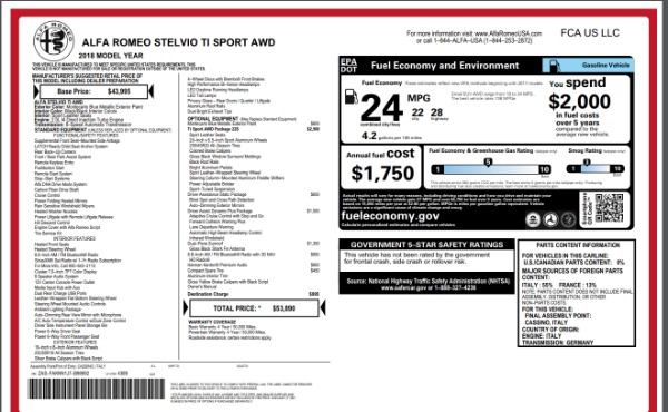 New 2018 Alfa Romeo Stelvio Ti Sport Q4 for sale Sold at Alfa Romeo of Westport in Westport CT 06880 25