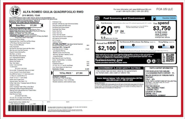 Used 2018 Alfa Romeo Giulia Quadrifoglio for sale Sold at Alfa Romeo of Westport in Westport CT 06880 25