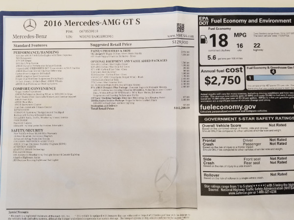 Used 2016 Mercedes-Benz AMG GT S for sale Sold at Alfa Romeo of Westport in Westport CT 06880 25
