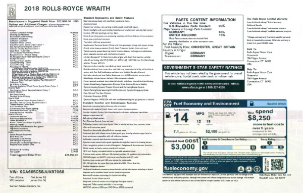 New 2018 Rolls-Royce Wraith Luminary Collection for sale Sold at Alfa Romeo of Westport in Westport CT 06880 27