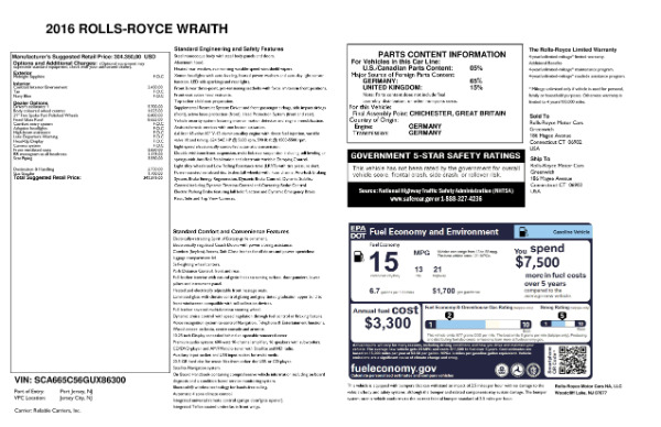 Used 2016 Rolls-Royce Wraith for sale Sold at Alfa Romeo of Westport in Westport CT 06880 24
