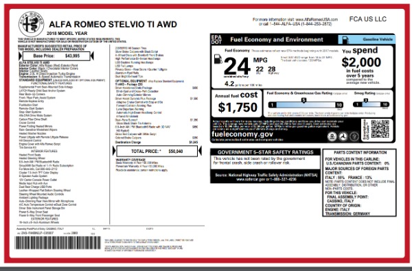 New 2018 Alfa Romeo Stelvio Ti Q4 for sale Sold at Alfa Romeo of Westport in Westport CT 06880 26