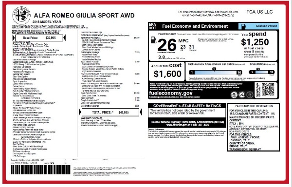 New 2018 Alfa Romeo Giulia Sport Q4 for sale Sold at Alfa Romeo of Westport in Westport CT 06880 20