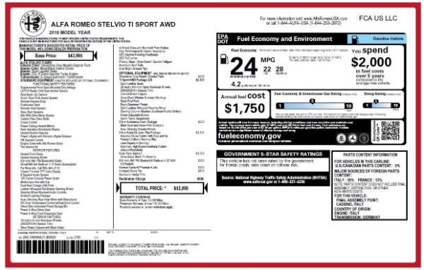 New 2018 Alfa Romeo Stelvio Ti Sport Q4 for sale Sold at Alfa Romeo of Westport in Westport CT 06880 26