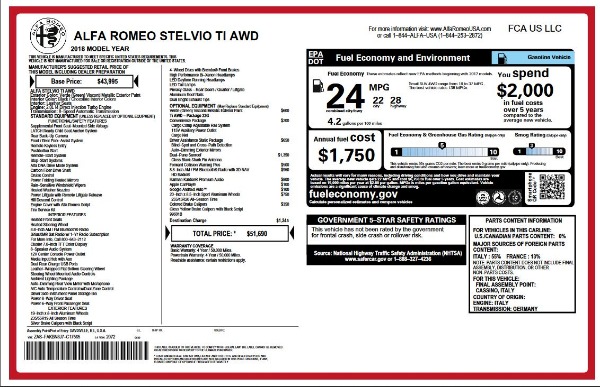 New 2018 Alfa Romeo Stelvio Ti Q4 for sale Sold at Alfa Romeo of Westport in Westport CT 06880 2