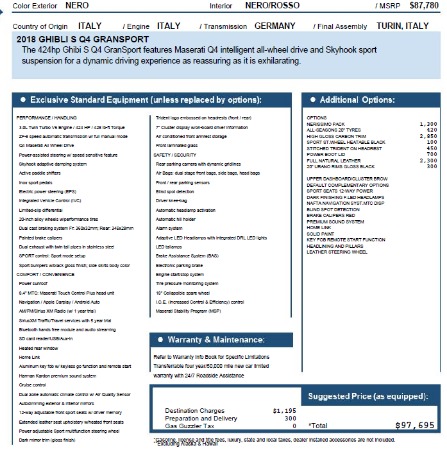 New 2018 Maserati Ghibli SQ4 GranSport Nerissimo for sale Sold at Alfa Romeo of Westport in Westport CT 06880 24
