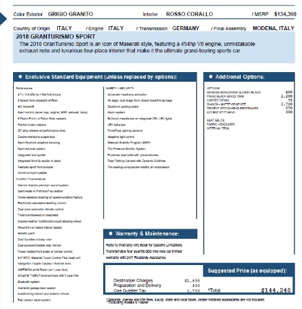 New 2018 Maserati GranTurismo Sport for sale Sold at Alfa Romeo of Westport in Westport CT 06880 13