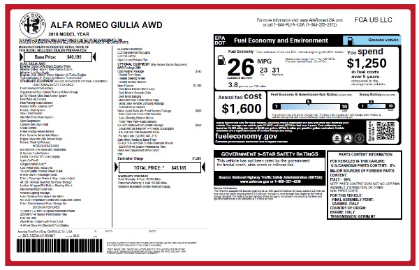 New 2018 Alfa Romeo Giulia Q4 for sale Sold at Alfa Romeo of Westport in Westport CT 06880 26