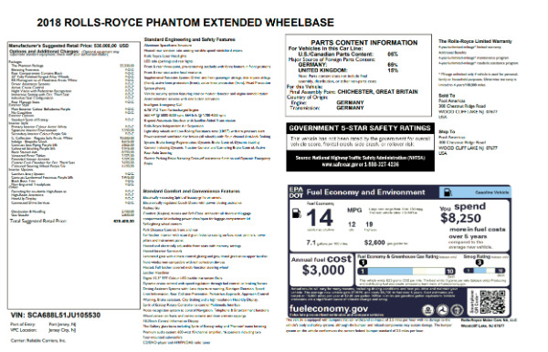 New 2018 Rolls-Royce Phantom EWB for sale Sold at Alfa Romeo of Westport in Westport CT 06880 7
