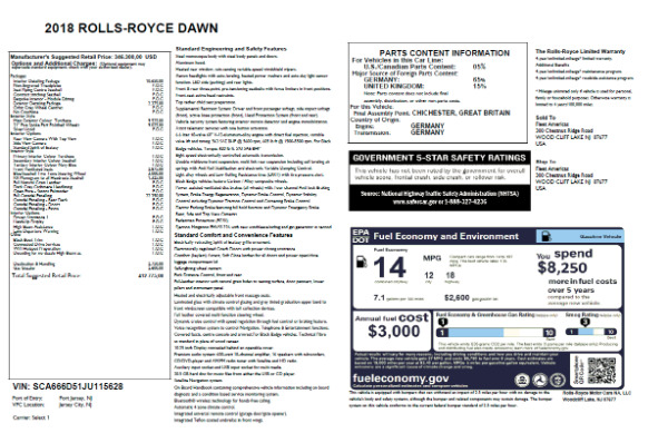 New 2018 Rolls-Royce Dawn for sale Sold at Alfa Romeo of Westport in Westport CT 06880 7