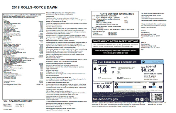 New 2018 Rolls-Royce Dawn for sale Sold at Alfa Romeo of Westport in Westport CT 06880 7