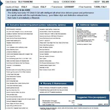 New 2019 Maserati Ghibli S Q4 for sale Sold at Alfa Romeo of Westport in Westport CT 06880 25