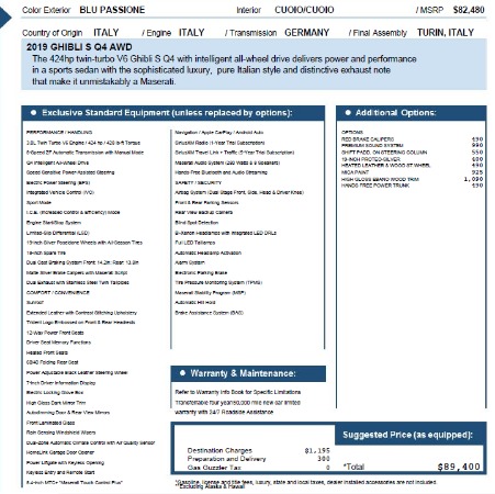 New 2019 Maserati Ghibli S Q4 for sale Sold at Alfa Romeo of Westport in Westport CT 06880 27