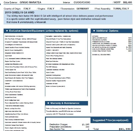 New 2019 Maserati Ghibli S Q4 for sale Sold at Alfa Romeo of Westport in Westport CT 06880 26