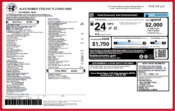 New 2018 Alfa Romeo Stelvio Ti Lusso Q4 for sale Sold at Alfa Romeo of Westport in Westport CT 06880 26