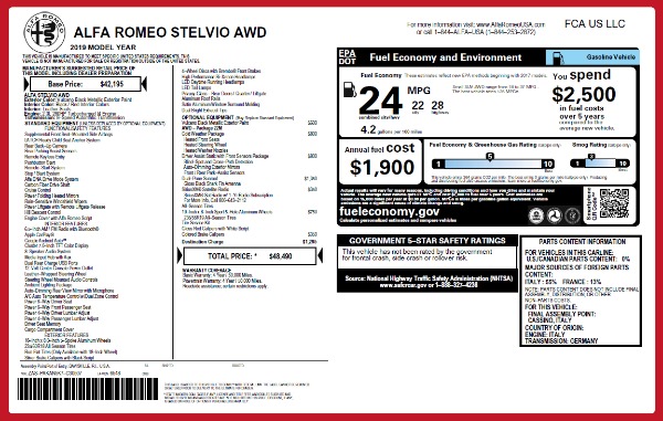 New 2019 Alfa Romeo Stelvio Q4 for sale Sold at Alfa Romeo of Westport in Westport CT 06880 26