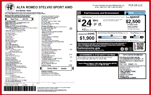 New 2019 Alfa Romeo Stelvio Sport Q4 for sale Sold at Alfa Romeo of Westport in Westport CT 06880 25