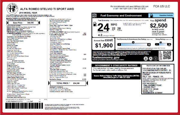 New 2019 Alfa Romeo Stelvio Ti Sport Q4 for sale Sold at Alfa Romeo of Westport in Westport CT 06880 26