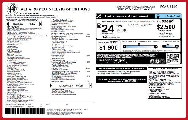 New 2019 Alfa Romeo Stelvio Sport Q4 for sale Sold at Alfa Romeo of Westport in Westport CT 06880 21