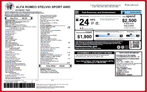 New 2019 Alfa Romeo Stelvio Sport Q4 for sale Sold at Alfa Romeo of Westport in Westport CT 06880 26