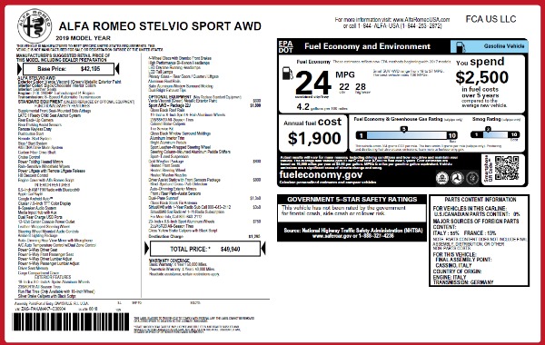 New 2019 Alfa Romeo Stelvio Sport Q4 for sale Sold at Alfa Romeo of Westport in Westport CT 06880 27