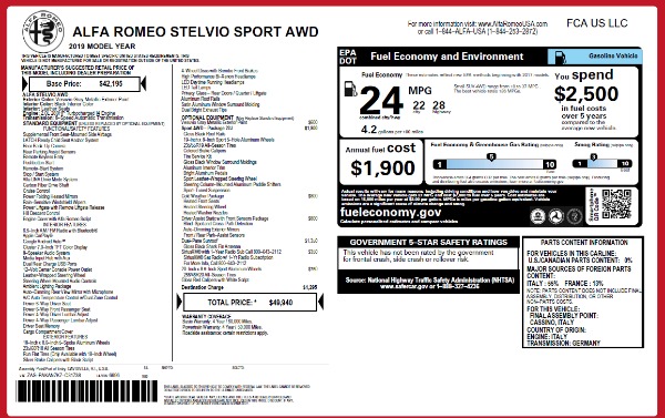 Used 2019 Alfa Romeo Stelvio Sport Q4 for sale Sold at Alfa Romeo of Westport in Westport CT 06880 15