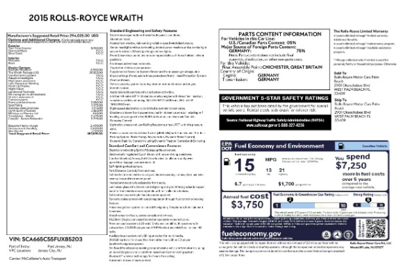 Used 2015 Rolls-Royce Wraith for sale Sold at Alfa Romeo of Westport in Westport CT 06880 28