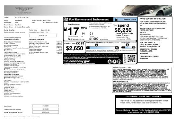 Used 2019 Aston Martin Rapide V12 AMR for sale Sold at Alfa Romeo of Westport in Westport CT 06880 28