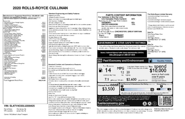 New 2020 Rolls-Royce Cullinan for sale Sold at Alfa Romeo of Westport in Westport CT 06880 9
