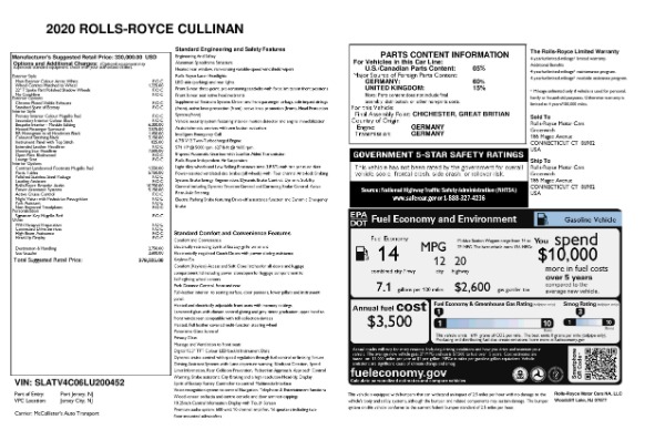 New 2020 Rolls-Royce Cullinan for sale Sold at Alfa Romeo of Westport in Westport CT 06880 12