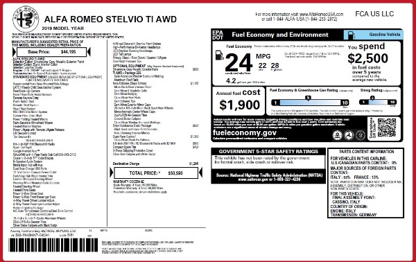 New 2019 Alfa Romeo Stelvio Ti Q4 for sale Call for price at Alfa Romeo of Westport in Westport CT 06880 2