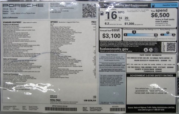 Used 2016 Porsche 911 R for sale Sold at Alfa Romeo of Westport in Westport CT 06880 25