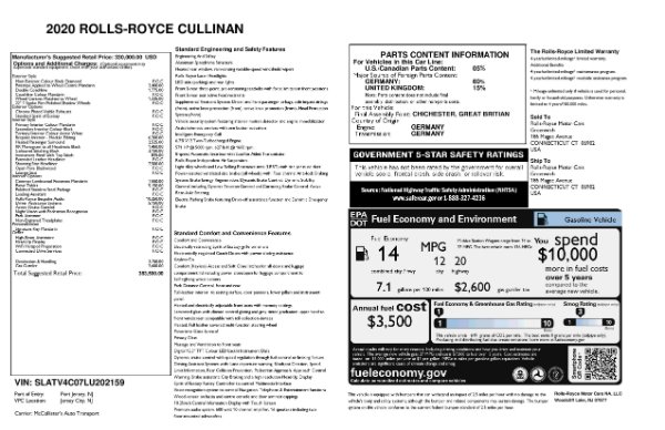 New 2020 Rolls-Royce Cullinan for sale $383,500 at Alfa Romeo of Westport in Westport CT 06880 11
