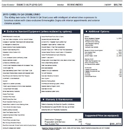 New 2019 Maserati Ghibli S Q4 GranLusso for sale Sold at Alfa Romeo of Westport in Westport CT 06880 2