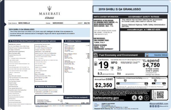 Used 2019 Maserati Ghibli S Q4 GranLusso for sale $41,900 at Alfa Romeo of Westport in Westport CT 06880 26