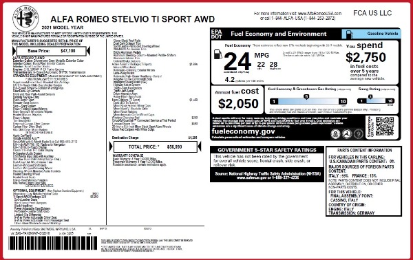 New 2021 Alfa Romeo Stelvio Ti Sport Q4 for sale Sold at Alfa Romeo of Westport in Westport CT 06880 27