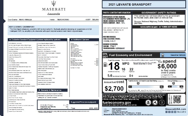 New 2021 Maserati Levante Q4 GranSport for sale Sold at Alfa Romeo of Westport in Westport CT 06880 26