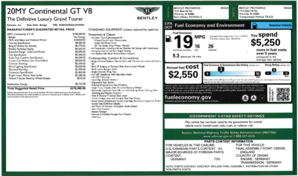 New 2020 Bentley Continental GT V8 for sale Sold at Alfa Romeo of Westport in Westport CT 06880 28