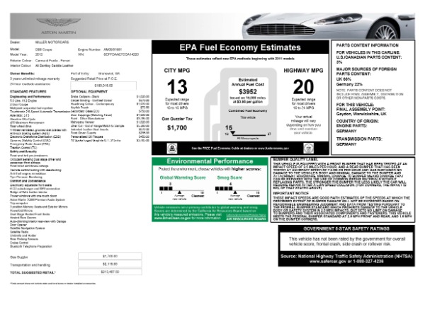 Used 2012 Aston Martin DB9 for sale Sold at Alfa Romeo of Westport in Westport CT 06880 21