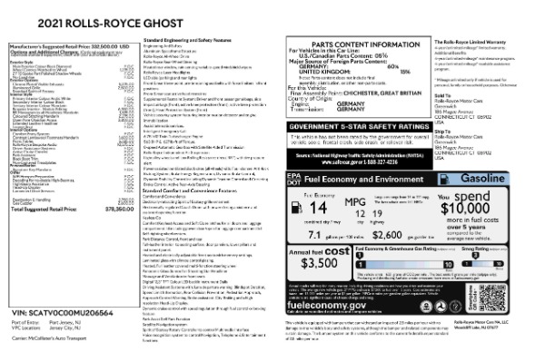 New 2021 Rolls-Royce Ghost for sale Sold at Alfa Romeo of Westport in Westport CT 06880 8
