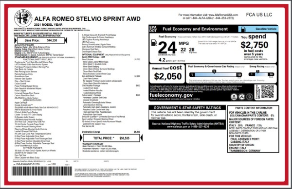 New 2021 Alfa Romeo Stelvio Q4 for sale Sold at Alfa Romeo of Westport in Westport CT 06880 28