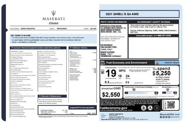 Used 2021 Maserati Ghibli S Q4 for sale Sold at Alfa Romeo of Westport in Westport CT 06880 25