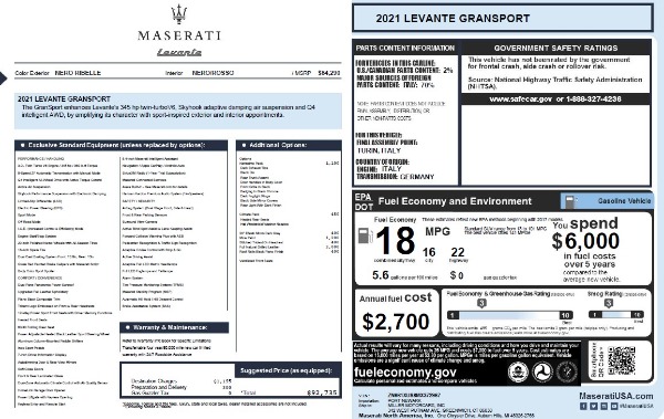 New 2021 Maserati Levante Q4 GranSport for sale Sold at Alfa Romeo of Westport in Westport CT 06880 28