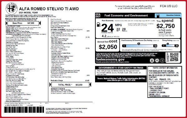 New 2021 Alfa Romeo Stelvio Ti Q4 for sale Sold at Alfa Romeo of Westport in Westport CT 06880 26